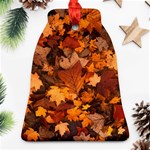 Fall Foliage Autumn Leaves October Bell Ornament (Two Sides) Front