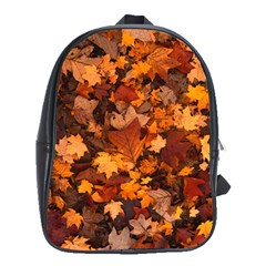 Fall Foliage Autumn Leaves October School Bag (xl) by Pakrebo