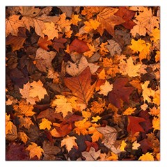 Fall Foliage Autumn Leaves October Large Satin Scarf (square) by Pakrebo