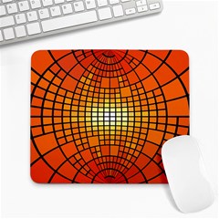 Pattern Background Rings Circle Orange Large Mousepads by Pakrebo