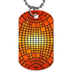 Pattern Background Rings Circle Orange Dog Tag (one Side) by Pakrebo