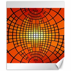 Pattern Background Rings Circle Orange Canvas 8  X 10  by Pakrebo