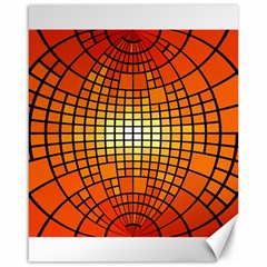 Pattern Background Rings Circle Orange Canvas 16  X 20  by Pakrebo