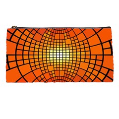 Pattern Background Rings Circle Orange Pencil Cases by Pakrebo