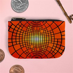 Pattern Background Rings Circle Orange Mini Coin Purse by Pakrebo