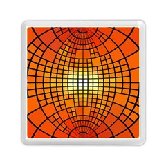 Pattern Background Rings Circle Orange Memory Card Reader (square) by Pakrebo