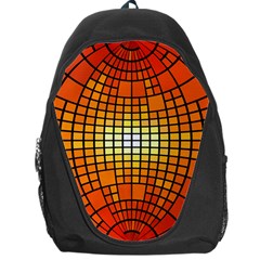 Pattern Background Rings Circle Orange Backpack Bag by Pakrebo