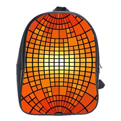 Pattern Background Rings Circle Orange School Bag (xl) by Pakrebo