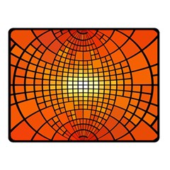 Pattern Background Rings Circle Orange Double Sided Fleece Blanket (small)  by Pakrebo