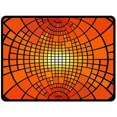 Pattern Background Rings Circle Orange Double Sided Fleece Blanket (large)  by Pakrebo