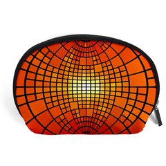 Pattern Background Rings Circle Orange Accessory Pouch (large) by Pakrebo