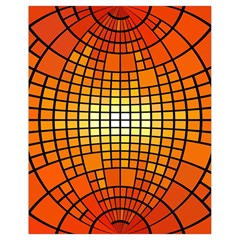 Pattern Background Rings Circle Orange Drawstring Bag (small) by Pakrebo