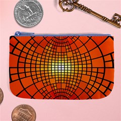 Pattern Background Rings Circle Orange Large Coin Purse by Pakrebo