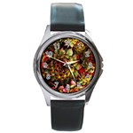 Plant Succulents Succulent Round Metal Watch Front