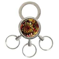 Plant Succulents Succulent 3-Ring Key Chain