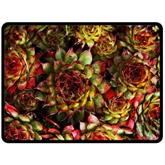 Plant Succulents Succulent Fleece Blanket (Large) 