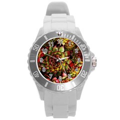 Plant Succulents Succulent Round Plastic Sport Watch (L)