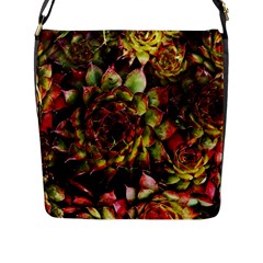 Plant Succulents Succulent Flap Closure Messenger Bag (L)