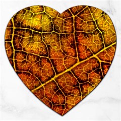 Autumn Leaves Forest Fall Color Jigsaw Puzzle (heart) by Pakrebo