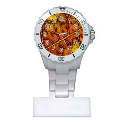 Autumn Leaves Forest Fall Color Plastic Nurses Watch by Pakrebo