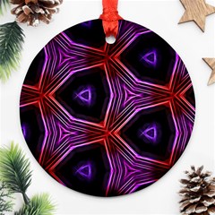 Pattern Abstract Wallpaper Art Ornament (round) by Pakrebo