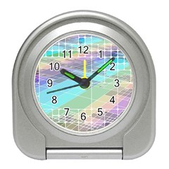 Abstract Lines Perspective Plan Travel Alarm Clock by Pakrebo