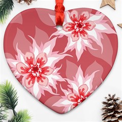 Flower Leaf Nature Flora Floral Ornament (heart) by Pakrebo