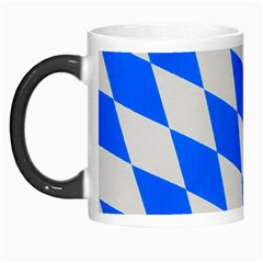 Pattern Geometric Wallpaper White Blue Morph Mugs by Pakrebo