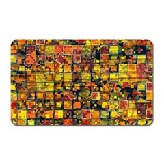 Color Abstract Artifact Pixel Magnet (rectangular) by Pakrebo