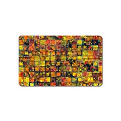 Color Abstract Artifact Pixel Magnet (name Card) by Pakrebo