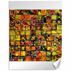 Color Abstract Artifact Pixel Canvas 12  X 16  by Pakrebo