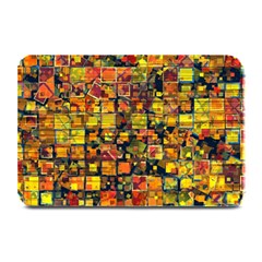 Color Abstract Artifact Pixel Plate Mats by Pakrebo