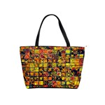 Color Abstract Artifact Pixel Classic Shoulder Handbag Front