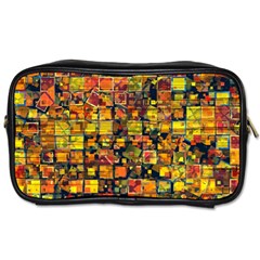 Color Abstract Artifact Pixel Toiletries Bag (one Side) by Pakrebo