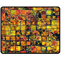 Color Abstract Artifact Pixel Fleece Blanket (medium)  by Pakrebo