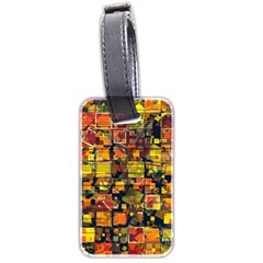 Color Abstract Artifact Pixel Luggage Tag (two Sides) by Pakrebo