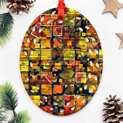 Color Abstract Artifact Pixel Ornament (oval Filigree) by Pakrebo