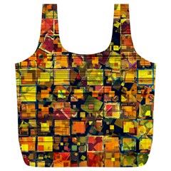 Color Abstract Artifact Pixel Full Print Recycle Bag (xl) by Pakrebo