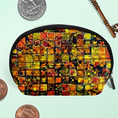 Color Abstract Artifact Pixel Accessory Pouch (large) by Pakrebo