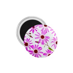 Pink Purple Daisies Design Flowers 1 75  Magnets by Pakrebo