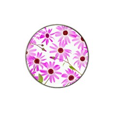 Pink Purple Daisies Design Flowers Hat Clip Ball Marker by Pakrebo