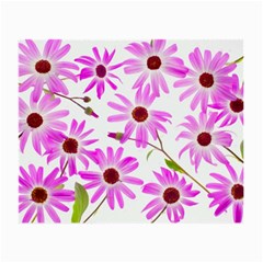 Pink Purple Daisies Design Flowers Small Glasses Cloth by Pakrebo