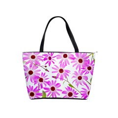 Pink Purple Daisies Design Flowers Classic Shoulder Handbag by Pakrebo