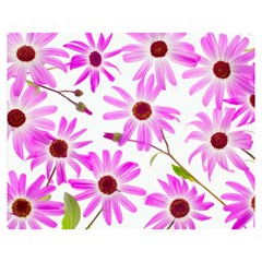 Pink Purple Daisies Design Flowers Double Sided Flano Blanket (medium)  by Pakrebo