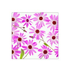 Pink Purple Daisies Design Flowers Satin Bandana Scarf by Pakrebo