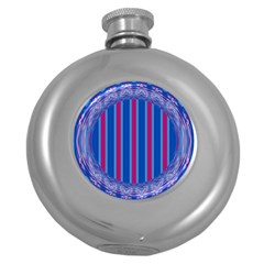 Digital Art Art Artwork Abstract Pattern Round Hip Flask (5 Oz) by Pakrebo