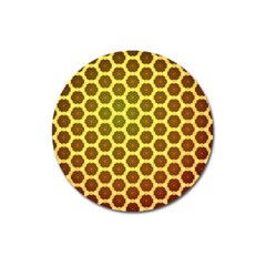 Digital Art Art Artwork Abstract Yellow Magnet 3  (round) by Pakrebo