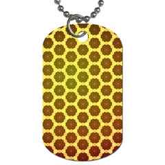 Digital Art Art Artwork Abstract Yellow Dog Tag (one Side) by Pakrebo