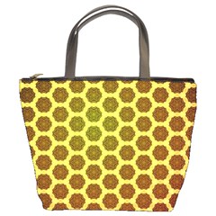 Digital Art Art Artwork Abstract Yellow Bucket Bag by Pakrebo