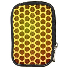 Digital Art Art Artwork Abstract Yellow Compact Camera Leather Case by Pakrebo